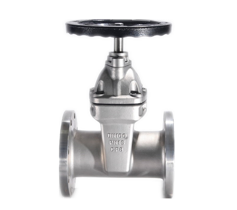 Stainless steel non-rising stem resilient seated gate valve